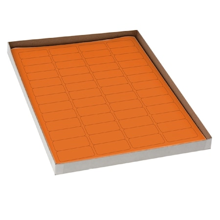 Globe Scientific Label Sheets, Cryo, 43x19mm, for Cryovials, 20 Sheets, 52 Labels per Sheet, Orange, 1040PK LCS-43X19N